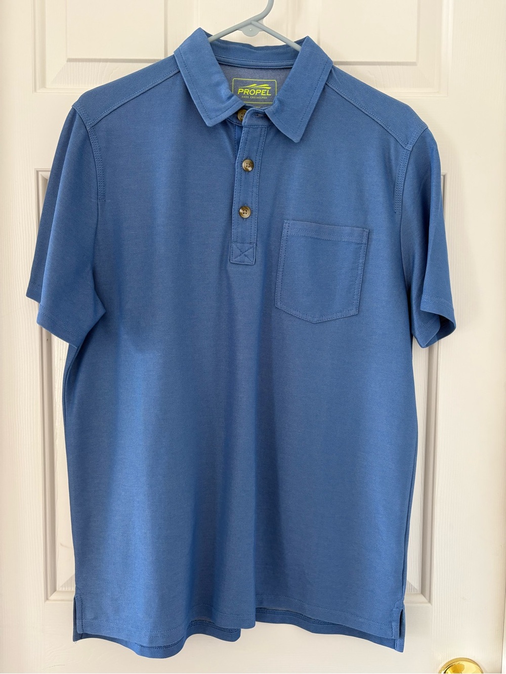 Men's Blue Polo Shirt with Pocket